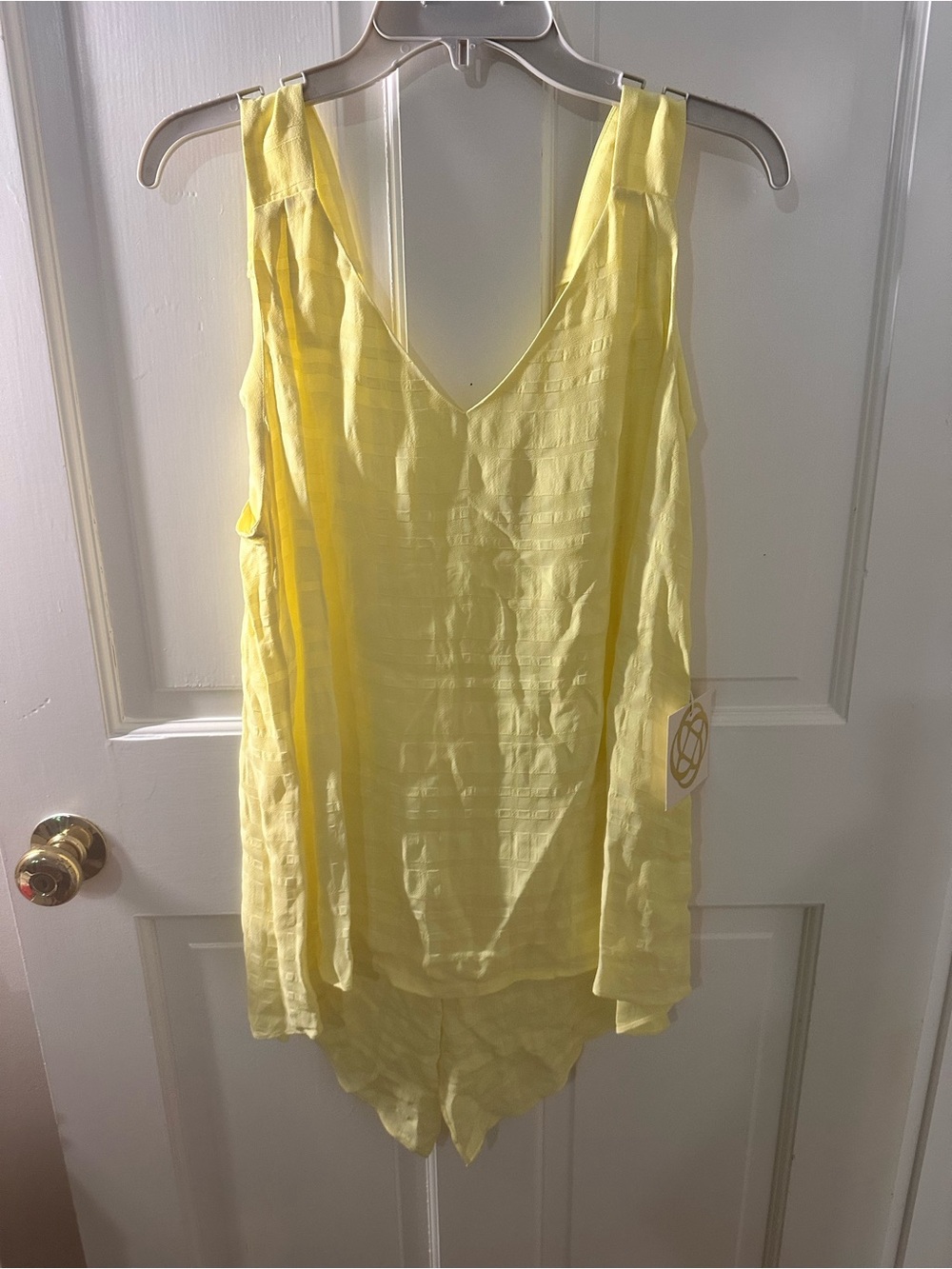 Etcetera Bright Yellow Textured Sleeveless Tunic